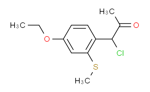 CAS No. 1805740-67-3, 1-Chloro-1-(4-ethoxy-2-(methylthio)phenyl)propan-2-one
