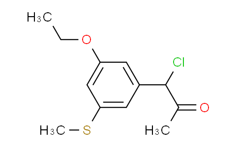 CAS No. 1806674-75-8, 1-Chloro-1-(3-ethoxy-5-(methylthio)phenyl)propan-2-one