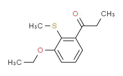 CAS No. 1806625-14-8, 1-(3-Ethoxy-2-(methylthio)phenyl)propan-1-one