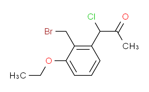 CAS No. 1804170-65-7, 1-(2-(Bromomethyl)-3-ethoxyphenyl)-1-chloropropan-2-one