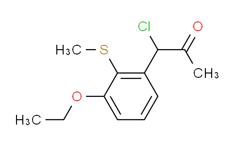 CAS No. 1806681-91-3, 1-Chloro-1-(3-ethoxy-2-(methylthio)phenyl)propan-2-one