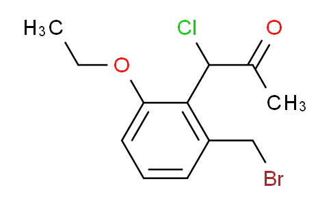 CAS No. 1804076-65-0, 1-(2-(Bromomethyl)-6-ethoxyphenyl)-1-chloropropan-2-one