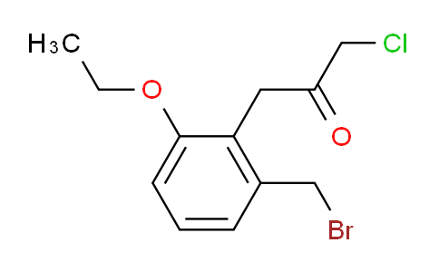 CAS No. 1804183-79-6, 1-(2-(Bromomethyl)-6-ethoxyphenyl)-3-chloropropan-2-one
