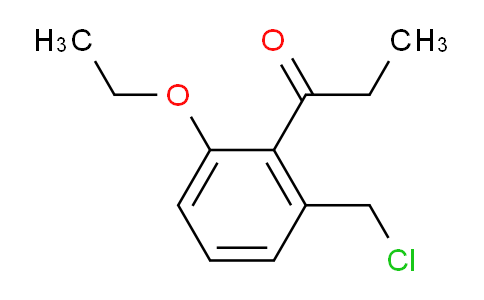 CAS No. 1803875-54-8, 1-(2-(Chloromethyl)-6-ethoxyphenyl)propan-1-one