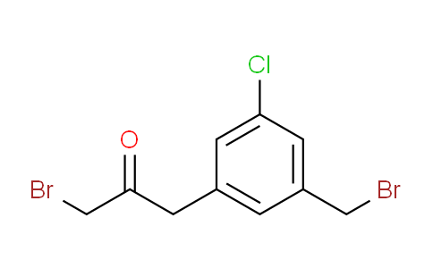 CAS No. 1804148-57-9, 1-Bromo-3-(3-(bromomethyl)-5-chlorophenyl)propan-2-one