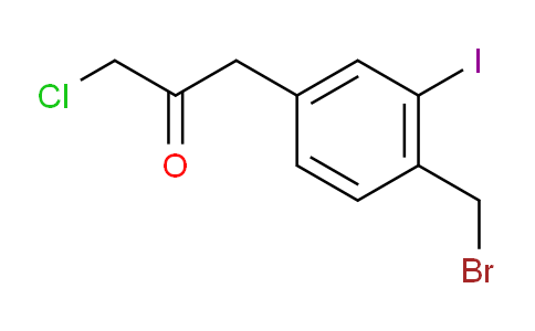 CAS No. 1804062-19-8, 1-(4-(Bromomethyl)-3-iodophenyl)-3-chloropropan-2-one
