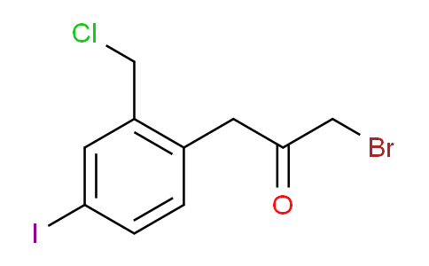 CAS No. 1804266-43-0, 1-Bromo-3-(2-(chloromethyl)-4-iodophenyl)propan-2-one