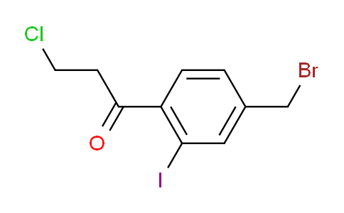 CAS No. 1803746-89-5, 1-(4-(Bromomethyl)-2-iodophenyl)-3-chloropropan-1-one