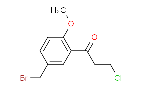 CAS No. 1804186-53-5, 1-(5-(Bromomethyl)-2-methoxyphenyl)-3-chloropropan-1-one