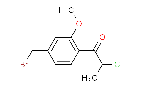 CAS No. 1804186-41-1, 1-(4-(Bromomethyl)-2-methoxyphenyl)-2-chloropropan-1-one