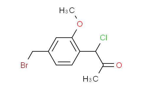 CAS No. 1805845-51-5, 1-(4-(Bromomethyl)-2-methoxyphenyl)-1-chloropropan-2-one
