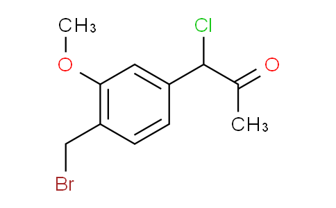 CAS No. 1804195-92-3, 1-(4-(Bromomethyl)-3-methoxyphenyl)-1-chloropropan-2-one