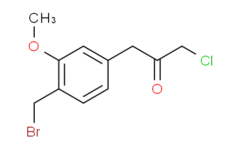 CAS No. 1804195-93-4, 1-(4-(Bromomethyl)-3-methoxyphenyl)-3-chloropropan-2-one