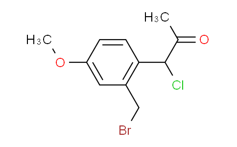CAS No. 1804229-88-6, 1-(2-(Bromomethyl)-4-methoxyphenyl)-1-chloropropan-2-one