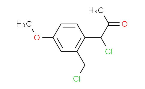 CAS No. 1804093-42-2, 1-Chloro-1-(2-(chloromethyl)-4-methoxyphenyl)propan-2-one