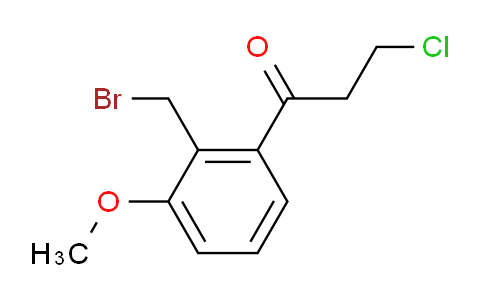 CAS No. 1804229-40-0, 1-(2-(Bromomethyl)-3-methoxyphenyl)-3-chloropropan-1-one