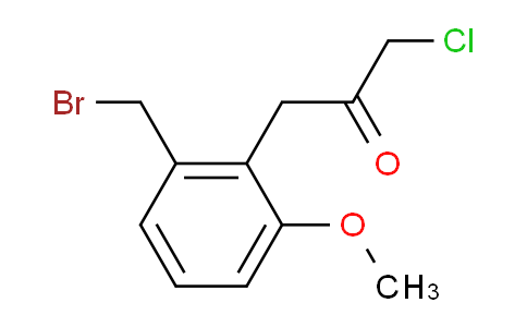 CAS No. 1804268-00-5, 1-(2-(Bromomethyl)-6-methoxyphenyl)-3-chloropropan-2-one