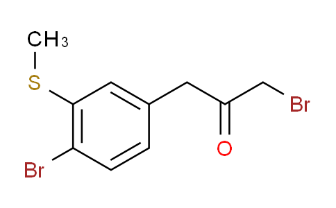 CAS No. 1803743-50-1, 1-Bromo-3-(4-bromo-3-(methylthio)phenyl)propan-2-one