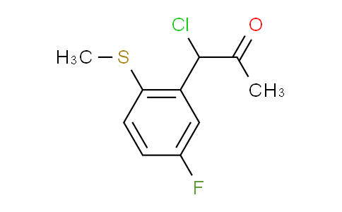 CAS No. 1804196-71-1, 1-Chloro-1-(5-fluoro-2-(methylthio)phenyl)propan-2-one
