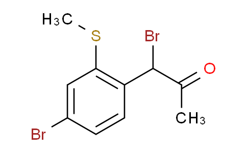 CAS No. 1803840-59-6, 1-Bromo-1-(4-bromo-2-(methylthio)phenyl)propan-2-one