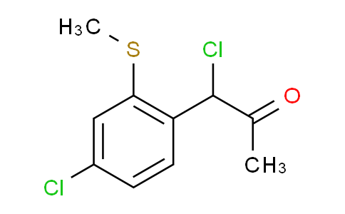 CAS No. 1804138-18-8, 1-Chloro-1-(4-chloro-2-(methylthio)phenyl)propan-2-one