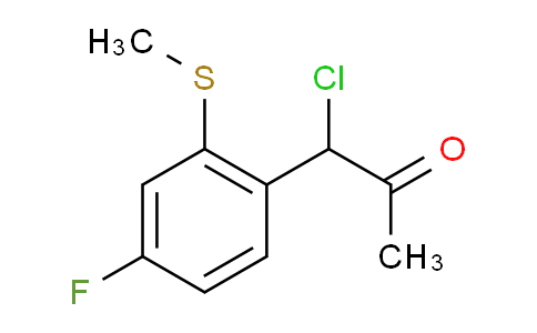 CAS No. 1804288-30-9, 1-Chloro-1-(4-fluoro-2-(methylthio)phenyl)propan-2-one