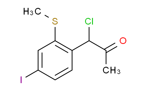 CAS No. 1806655-00-4, 1-Chloro-1-(4-iodo-2-(methylthio)phenyl)propan-2-one