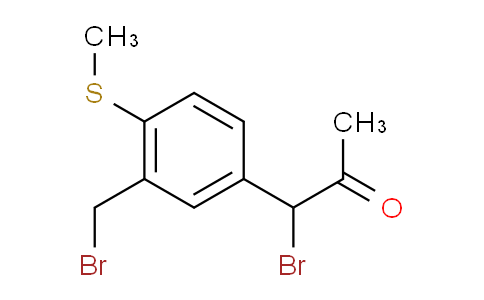 CAS No. 1804269-64-4, 1-Bromo-1-(3-(bromomethyl)-4-(methylthio)phenyl)propan-2-one