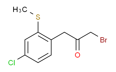 CAS No. 1804172-18-6, 1-Bromo-3-(4-chloro-2-(methylthio)phenyl)propan-2-one