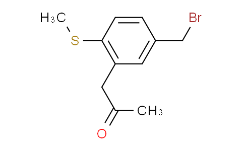 CAS No. 1804170-17-9, 1-(5-(Bromomethyl)-2-(methylthio)phenyl)propan-2-one