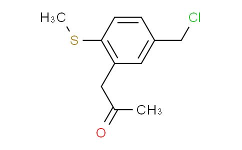 CAS No. 1805914-56-0, 1-(5-(Chloromethyl)-2-(methylthio)phenyl)propan-2-one
