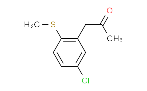 CAS No. 1779994-25-0, 1-(5-Chloro-2-(methylthio)phenyl)propan-2-one