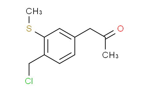 CAS No. 1806415-96-2, 1-(4-(Chloromethyl)-3-(methylthio)phenyl)propan-2-one