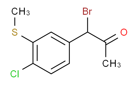 CAS No. 1806468-69-8, 1-Bromo-1-(4-chloro-3-(methylthio)phenyl)propan-2-one