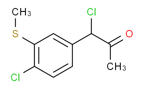 CAS No. 1806546-83-7, 1-Chloro-1-(4-chloro-3-(methylthio)phenyl)propan-2-one