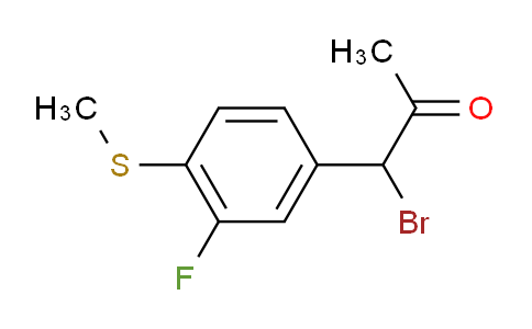 CAS No. 1805854-38-9, 1-Bromo-1-(3-fluoro-4-(methylthio)phenyl)propan-2-one