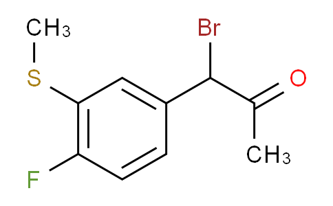 CAS No. 1806606-09-6, 1-Bromo-1-(4-fluoro-3-(methylthio)phenyl)propan-2-one
