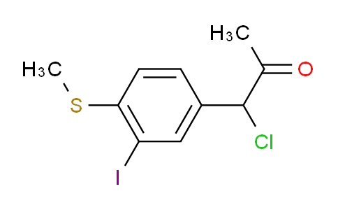 CAS No. 1804040-39-8, 1-Chloro-1-(3-iodo-4-(methylthio)phenyl)propan-2-one