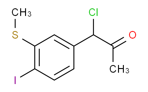CAS No. 1806439-63-3, 1-Chloro-1-(4-iodo-3-(methylthio)phenyl)propan-2-one