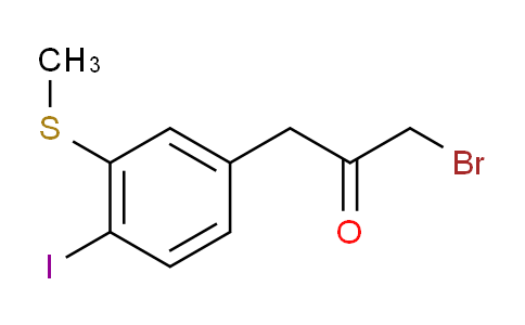 CAS No. 1805675-63-1, 1-Bromo-3-(4-iodo-3-(methylthio)phenyl)propan-2-one