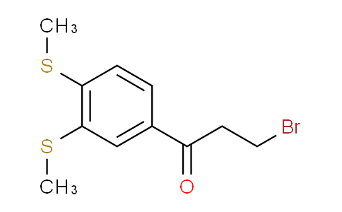 CAS No. 1806357-52-7, 1-(3,4-Bis(methylthio)phenyl)-3-bromopropan-1-one