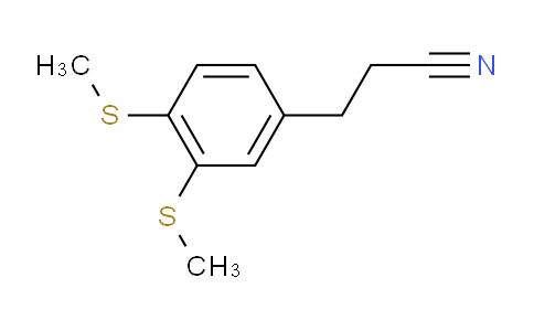 CAS No. 1806366-58-4, (3,4-Bis(methylthio)phenyl)propanenitrile