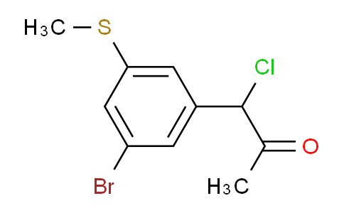 CAS No. 1803743-55-6, 1-(3-Bromo-5-(methylthio)phenyl)-1-chloropropan-2-one