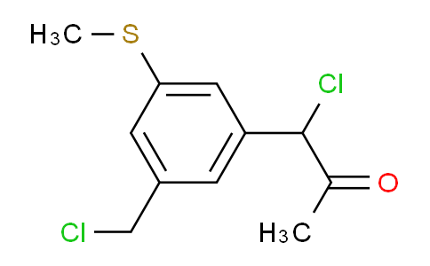 CAS No. 1805898-70-7, 1-Chloro-1-(3-(chloromethyl)-5-(methylthio)phenyl)propan-2-one