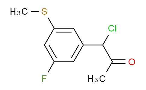 CAS No. 1806694-09-6, 1-Chloro-1-(3-fluoro-5-(methylthio)phenyl)propan-2-one
