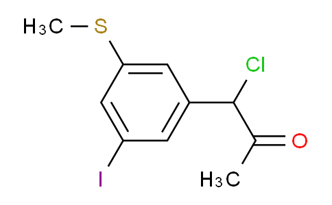 CAS No. 1804235-41-3, 1-Chloro-1-(3-iodo-5-(methylthio)phenyl)propan-2-one