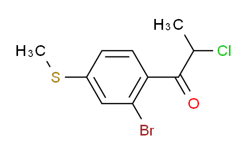 CAS No. 1803743-05-6, 1-(2-Bromo-4-(methylthio)phenyl)-2-chloropropan-1-one