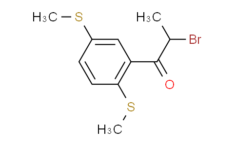 CAS No. 1806407-49-7, 1-(2,5-Bis(methylthio)phenyl)-2-bromopropan-1-one