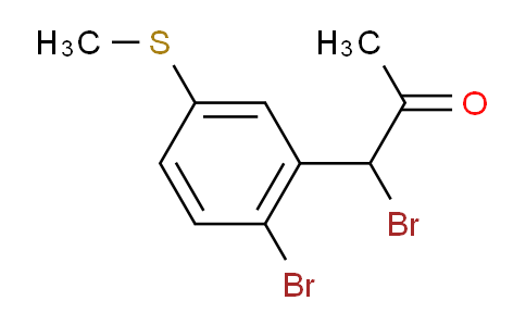 CAS No. 1806385-06-7, 1-Bromo-1-(2-bromo-5-(methylthio)phenyl)propan-2-one