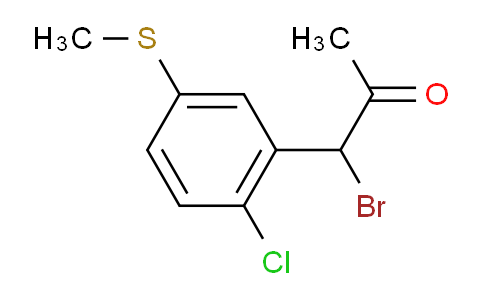 CAS No. 1803761-65-0, 1-Bromo-1-(2-chloro-5-(methylthio)phenyl)propan-2-one